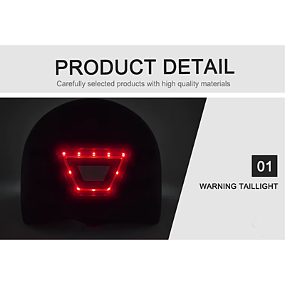 KUYOU Scooter Helmet With Light Gloss Black