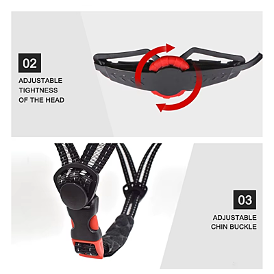 KUYOU Scooter Helmet With Light Matt Black