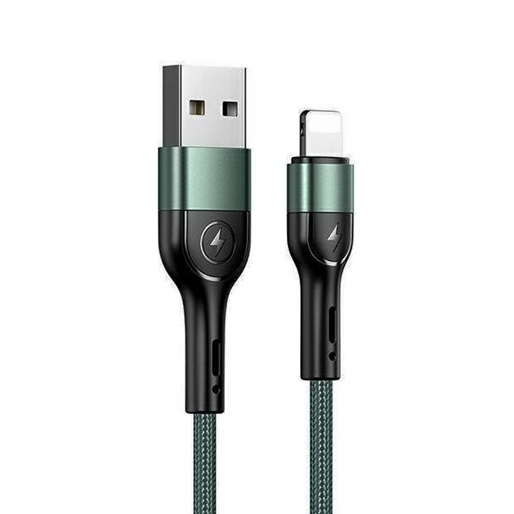 USAMS Braided cable U55 lightning U55 green 1m SJ448USBSG02 US-SJ448 USAMS Braided cable U55 lightning U55 green 1m SJ448USBSG02 US-SJ448