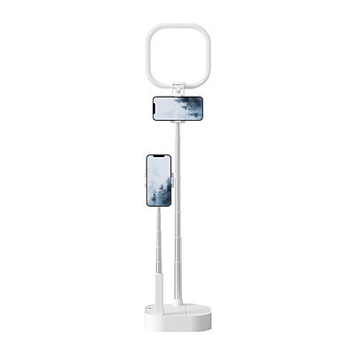 USAMS Double phone holder with LED lamp white ZB24001 US-ZB240