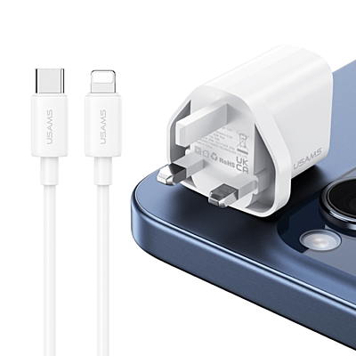 USAMS Fast Charger Kit CC227 PD20W Fast Charger +SJ712 30W Type-C To Lightning USAMS Fast Charger Kit CC227 PD20W Fast Charger +SJ712 30W Type-C To Lightning