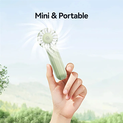 USAMS Handheld Fan High Speed Desk Fan USB Rechargeable Portable Cooling Fan Green ZB288G USAMS Handheld Fan High Speed Desk Fan USB Rechargeable Portable Cooling Fan Green ZB288G