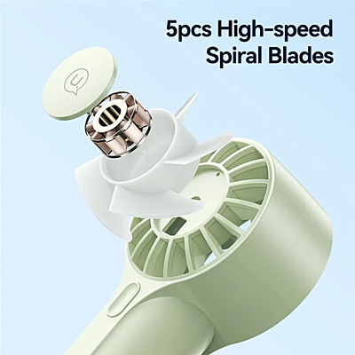 USAMS Handheld Fan High Speed Desk Fan USB Rechargeable Portable Cooling Fan Green ZB288G USAMS Handheld Fan High Speed Desk Fan USB Rechargeable Portable Cooling Fan Green ZB288G