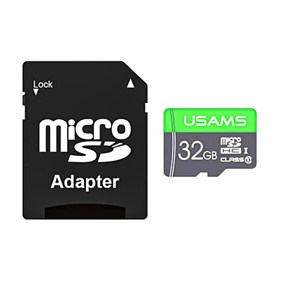 USAMS Memory Card 32GB 10C + Adapter ZB118TF01 US-ZB118