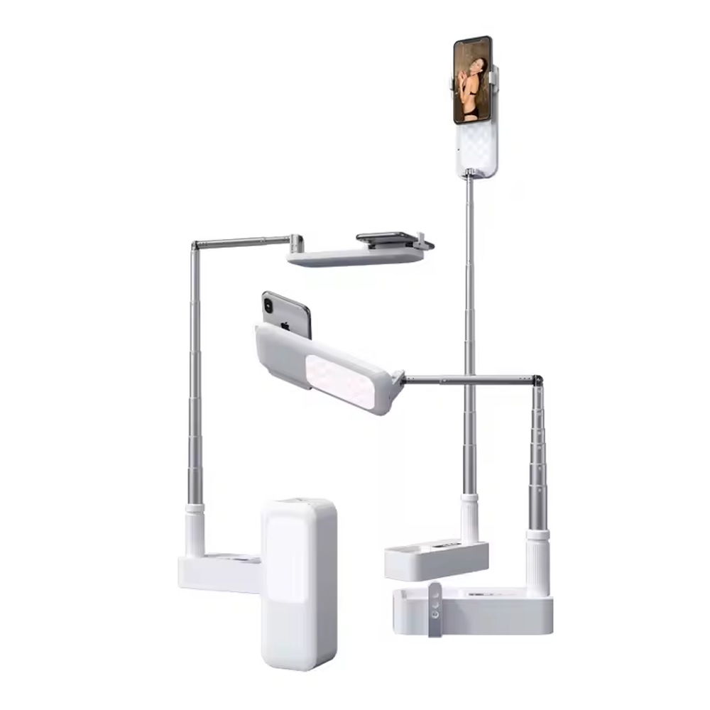 USAMS Multifunctional phone holder with LED lamp white US-ZB265 USAMS Multifunctional phone holder with LED lamp white US-ZB265