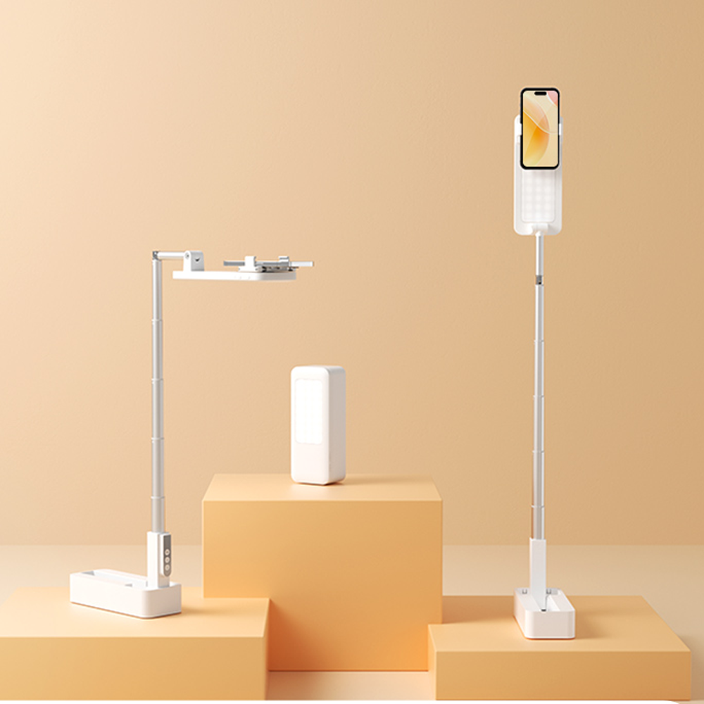 USAMS Multifunctional phone holder with LED lamp white US-ZB265 USAMS Multifunctional phone holder with LED lamp white US-ZB265