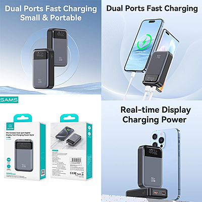 USAMS Power Bank 10000mah 33W USCD221 USAMS Power Bank 10000mah 33W USCD221