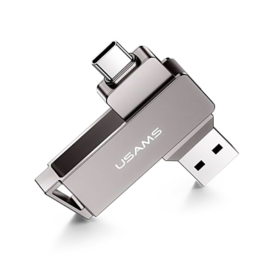 USAMS Rotable USB Flash Drive TypeC +USB3.0 128GB