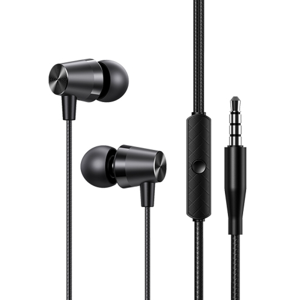 USAMS earphones with microphone EP-42, 3.5mm, 1.2m, black